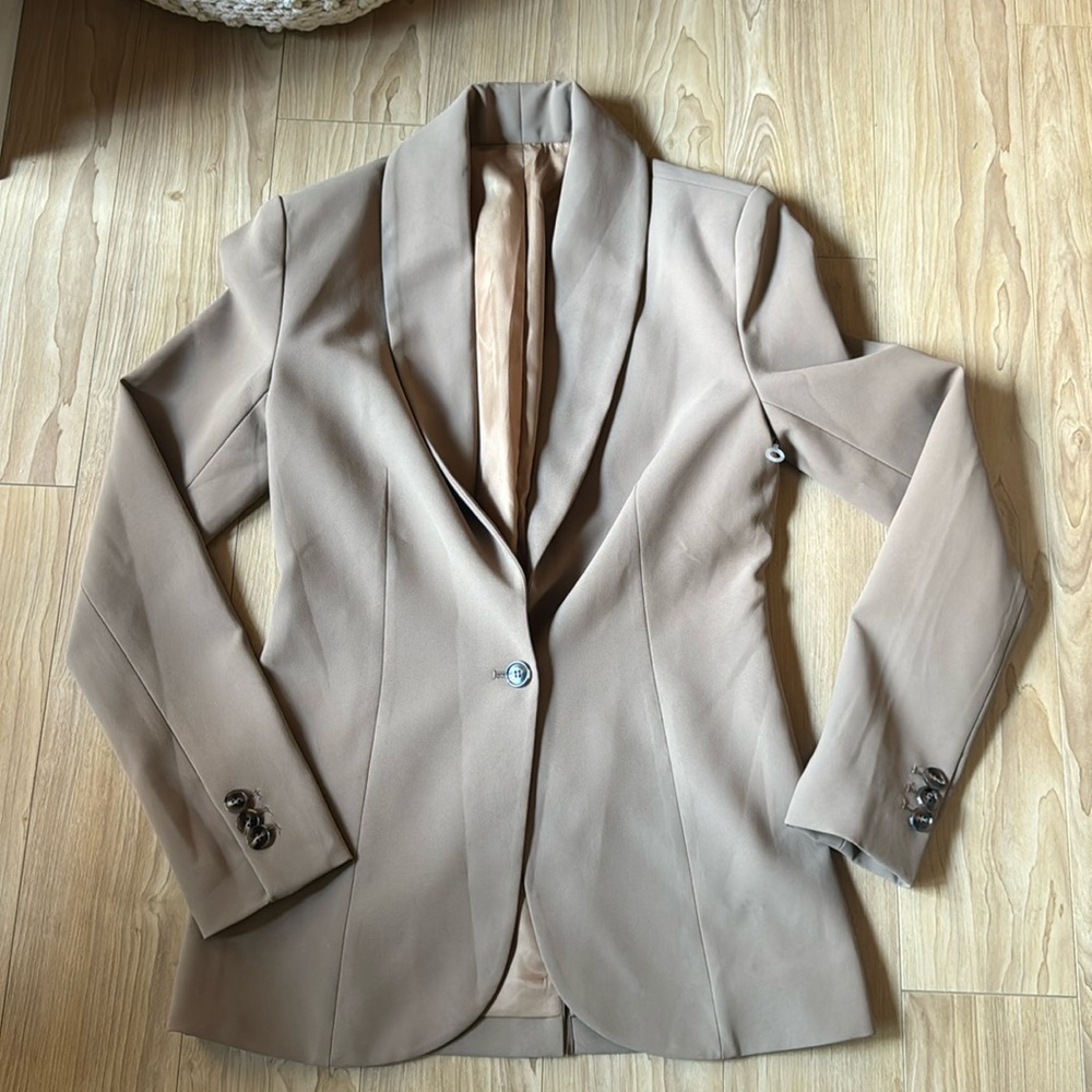 Camel Single Button Blazer - image 1